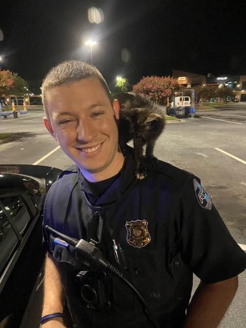 Officer Housand and kitty