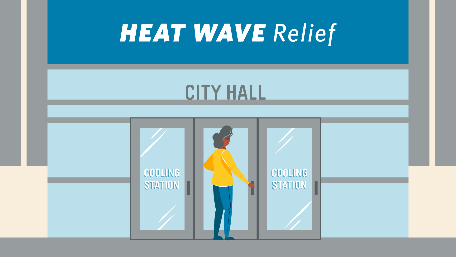 City Hall as a Cooling Center graphic